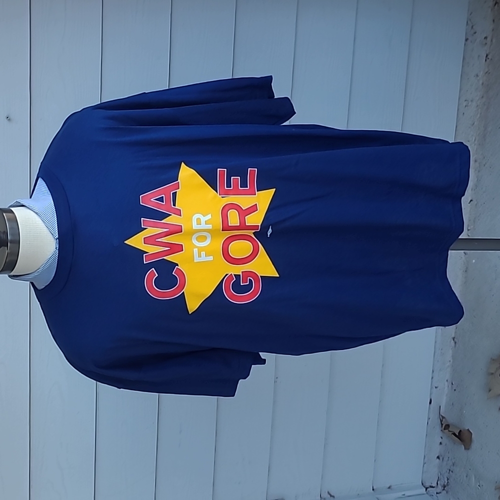 CWA FOR GORE Presidency Political‎ Shirt MIUSA Sz 3XL Mens Shirt VTG Y2K